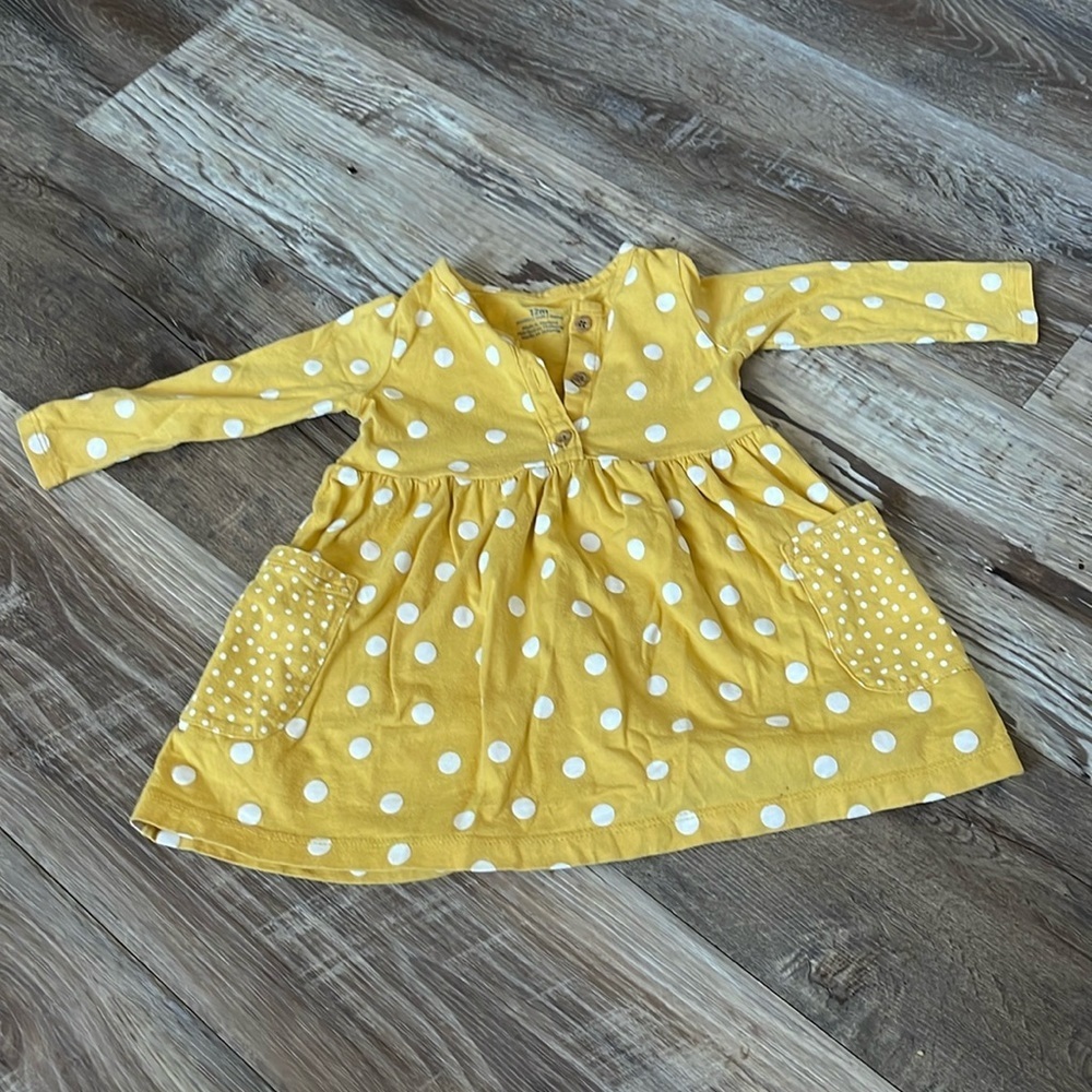 Yellow polka dot dress